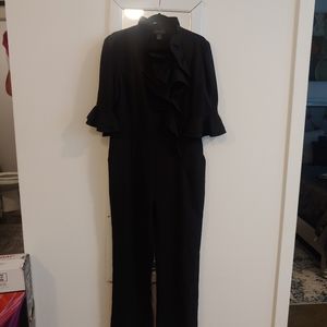 Black ruffled jumpsuit